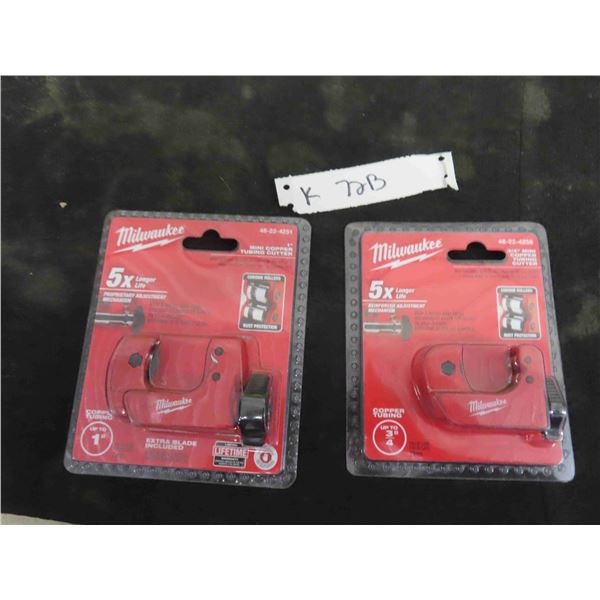 2 New Milwaukee Mini Tube Cutters 1'' & 3/4''