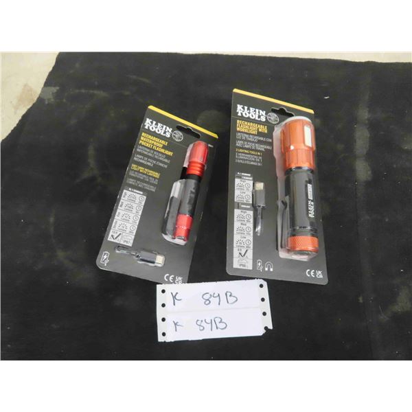 New Klein Rechargable Flashlight with Work Light & 