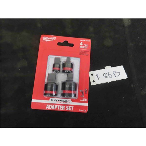 New Milwaukee 4pce Impact Socket Adapter Set