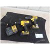 Image 1 : 2 Dewalt 20V 1/2'' Drill , 2 Batteries, Charger. All Working.