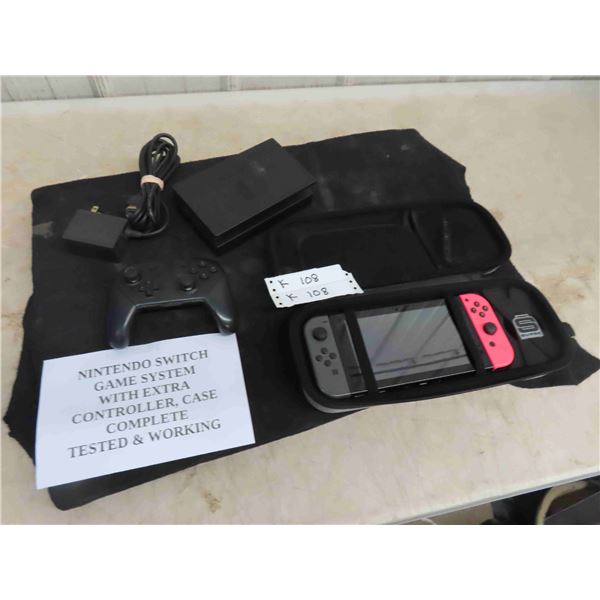 Nintendo Switch Game System with Extra Controller & Case, 