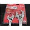 Image 3 : New Milwaukee 2 Adjustable Wrenches 6'' + 10'' 