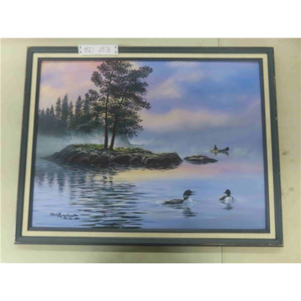 Vintage Original Oil on Board Painting by