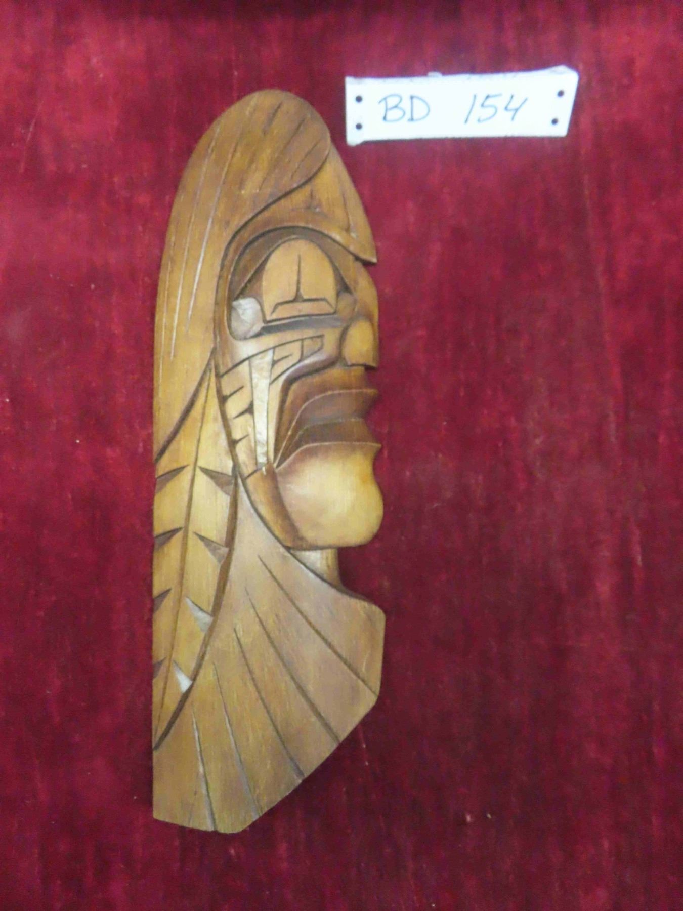 Haida Hand Vintage First Nation Haida Hand Carved Cedar Wall - McSherry Auction ...