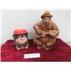 Image 1 : 2 Cookie Jars Tallest 12 1/2'' 