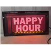 Image 2 : Happy Hour Light Up Sign 19'' x 10'' Works, Praxair Clock 12'' 