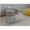 Image 2 : 2 Pyrex Casserole Dishes with Lids, 2 Fireking Coffee Mugs, Pyrex