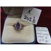 Image 1 : 10kt Gold, Diamond & Amethyst Ring Size 6 Total Weight 43 