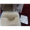 Image 1 : 14kt Gold & Diamond Size 6.5 Ring Total Weight 3.4 Grams 