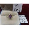Image 1 : 10kt Gold, Amethyst & Diamond Ring Size 7 Total Weight 1.8 