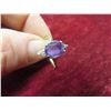 Image 3 : 10kt Gold, Amethyst & Diamond Ring Size 7 Total Weight 1.8 