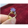Image 4 : 10kt Gold, Amethyst & Diamond Ring Size 7 Total Weight 1.8 