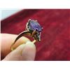 Image 6 : 10kt Gold, Amethyst & Diamond Ring Size 7 Total Weight 1.8 