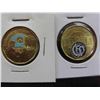 Image 2 : 3 Colored Canadian Loonies & 6 Colored Toonies 