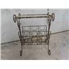 Image 2 : Stepper with Wrought iron magazine rack with glass top 