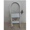 Image 8 : Stepper with Wrought iron magazine rack with glass top 