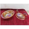 Image 2 : Vintage iridescent Blue carnival glass 