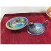 Image 3 : Vintage iridescent Blue carnival glass 