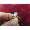 Image 8 : 18K Yellow gold diamond engagement ring, cut oval