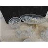 Image 2 : Crystal cut glass, servingware, footed plates/bowls,