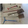 Image 1 : Yard tools: Scoop shovels, potato fork, Cultivator 