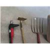 Image 2 : Yard tools: Scoop shovels, potato fork, Cultivator 
