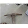 Image 2 : Yard tools: A Pick Axe, Potato fork, Mallet 