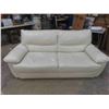 Image 1 : Leather/Leather Style Couch 76'' Wide 