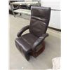 Image 2 : Leather/Leather Style Swivel Reclining Chair 