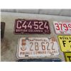 Image 2 : 9 Various Province + States License Plates 