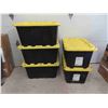 Image 1 : 5 Totes with Lids 102L   