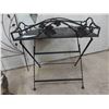 Image 8 : Garden Trellis, Bird House 32'' H , Wrought Iron Side Table,