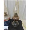 Image 2 : 3 Coal Oil Lamps with Chimneys 