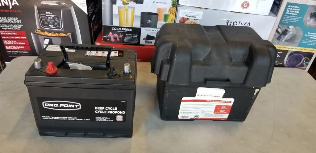 Propoint Battery NEW PRO POINT DEEP CYCLE BATTERY WITH BATTERY BOX - Big Valley Auction