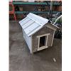 Image 1 : OUTDOOR DOG HOUSE, CUSTOM BUILT, METAL ROOF, 33 INCH WIDE, 37 INCH DEEP AND 37 INCH TALL