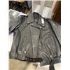 Image 3 : MENS BLACK LEATHER BIKER JACKET, SMALL / MEDIUM