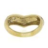 Image 6 : 14k Yellow Gold 0.28 ctw Diamond & Red Enamel Work V Chevron Stackable Band Ring