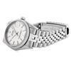 Image 4 : Rolex Ladies Stainless Steel Midsize 31MM Silver Index 18K Gold Fluted Bezel Dat