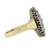 Image 5 : Antique Victorian Gold 1.6 ctw Old Mine Cut Diamond Navette Marquise Cocktail Ri