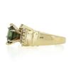 Image 5 : 14k Yellow Gold Oval Prong Peridot Tapered Baguette Diamond Side Engagement Ring