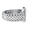 Image 6 : Rolex Mens Stainless Steel Diamond Lugs And Ruby Channel Set Diamond Datejust Wr