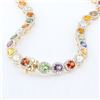 Image 3 : 44.56 ctw MultiColor Sapphire and 8.80 ctw Diamond 14K Yellow Gold Necklace