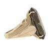 Image 5 : Handmade 14K Rose Gold Large Oval Smoky Quartz Solitaire Wire Work Cocktail Ring