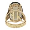 Image 6 : Handmade 14K Rose Gold Large Oval Smoky Quartz Solitaire Wire Work Cocktail Ring