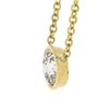 Image 5 : NEW 14k Yellow Gold .60 ctw Round Bezel Diamond Solitaire Pendant Adjustable Cha