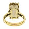 Image 7 : Vintage Handmade 18k Gold Rectangular Cabochon Cut Opal Solitaire Cocktail Ring