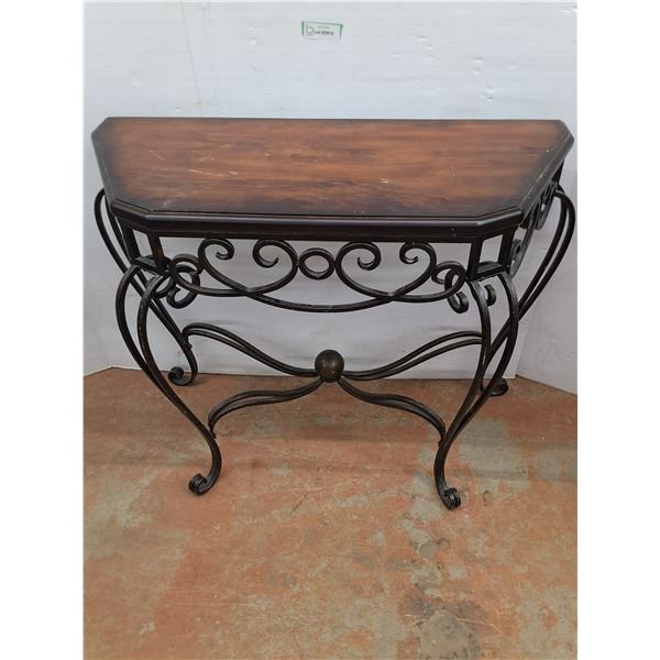 *Iron and Wood Hallway Bench