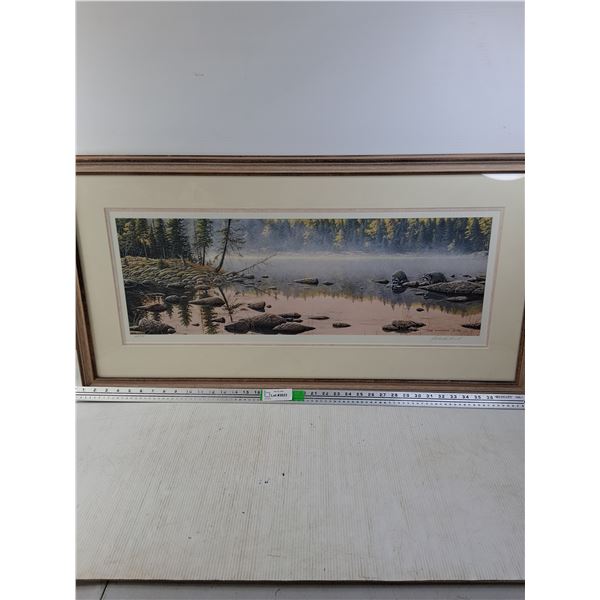 Racoon in a Pond Scene Print  -  Cannot Ship