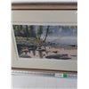 Image 3 : Racoon in a Pond Scene Print  -  Cannot Ship