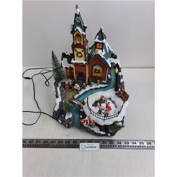 Fibre Optic Winter Village - Needs some Repairs, No Power Cord - Untested
